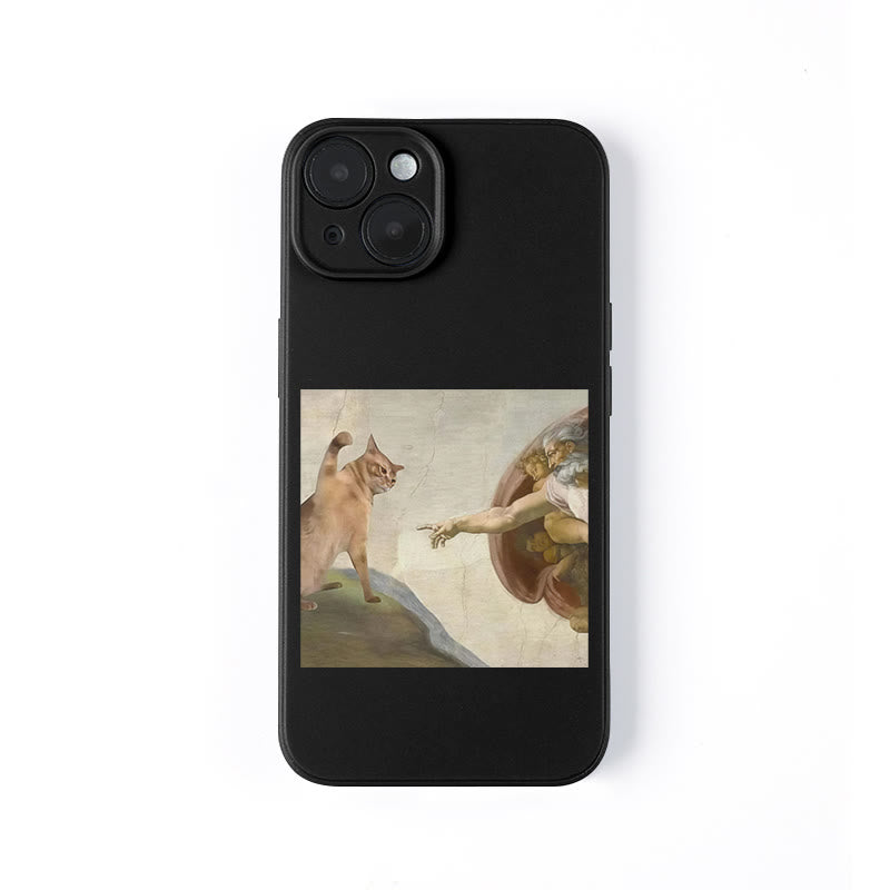 Oil Painting Cat Print Phone Case