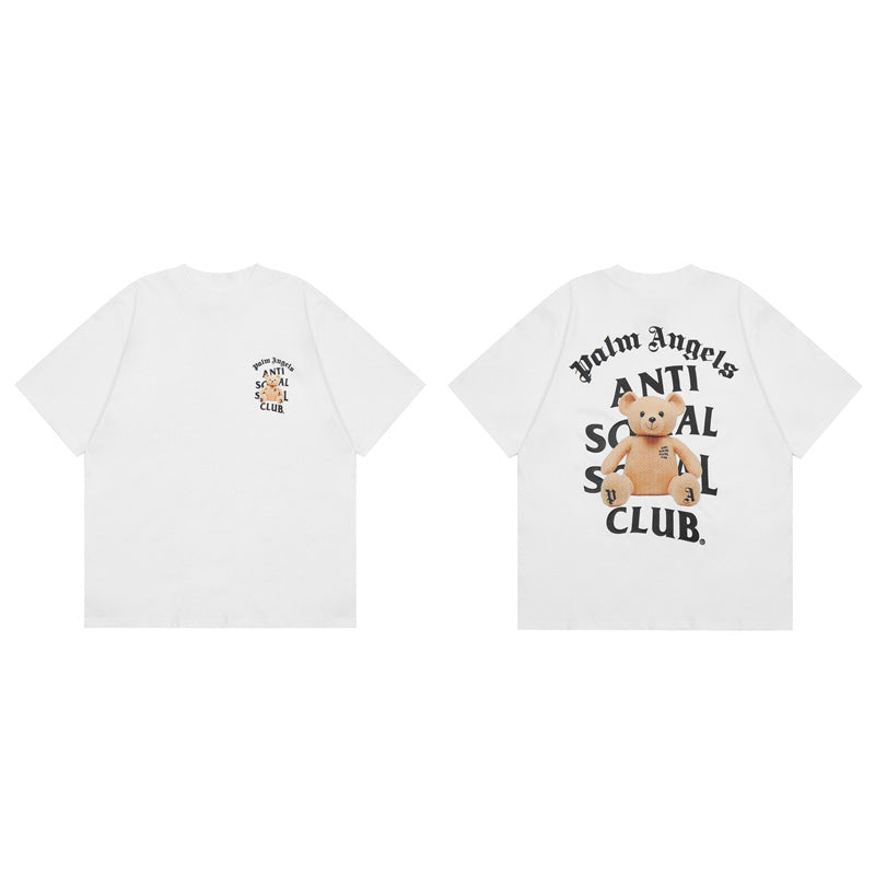 Matching T-shirts for couples with a teddy bear design
