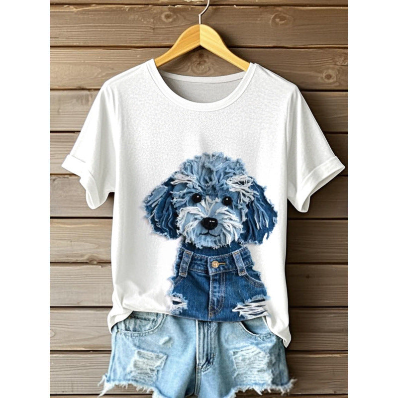 Women's dog lover crew neck t-shirt