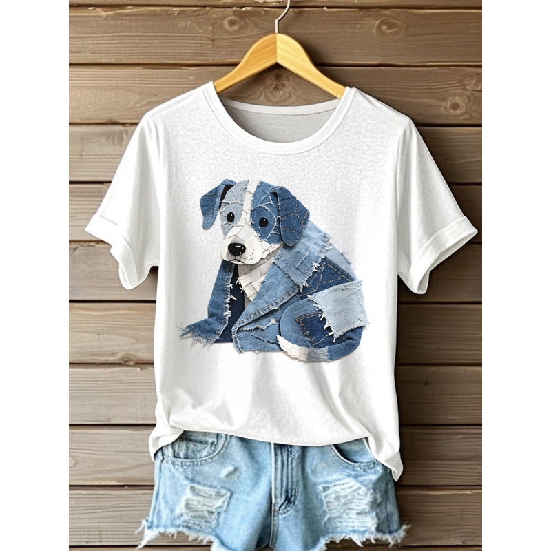 Women's dog lover crew neck t-shirt