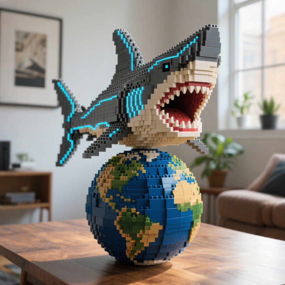 J🦈WS 50週年紀念版鯊魚與地球 – 收藏積木版