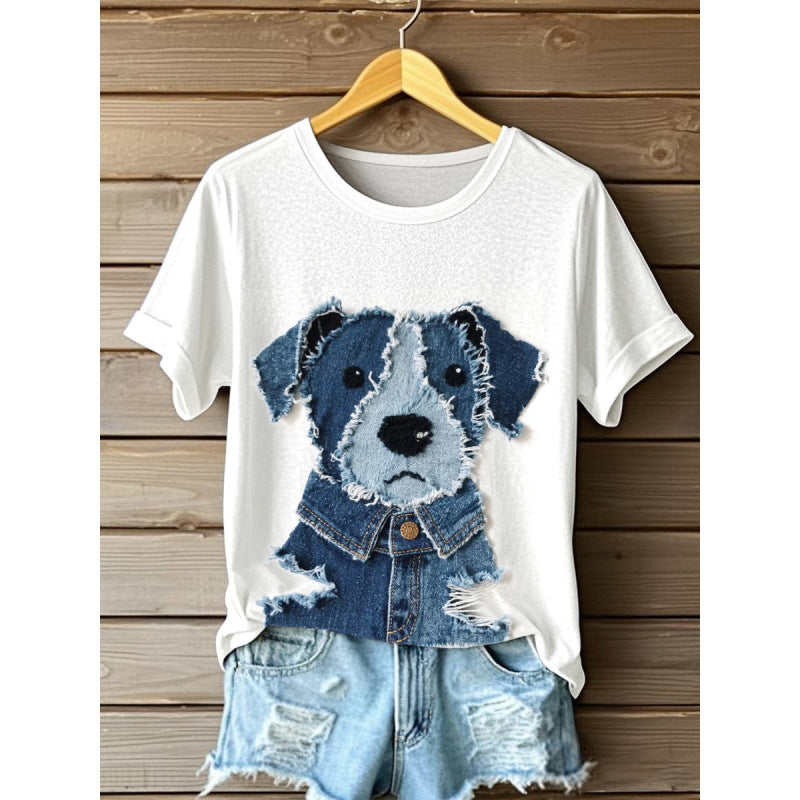 Women's dog lover crew neck t-shirt