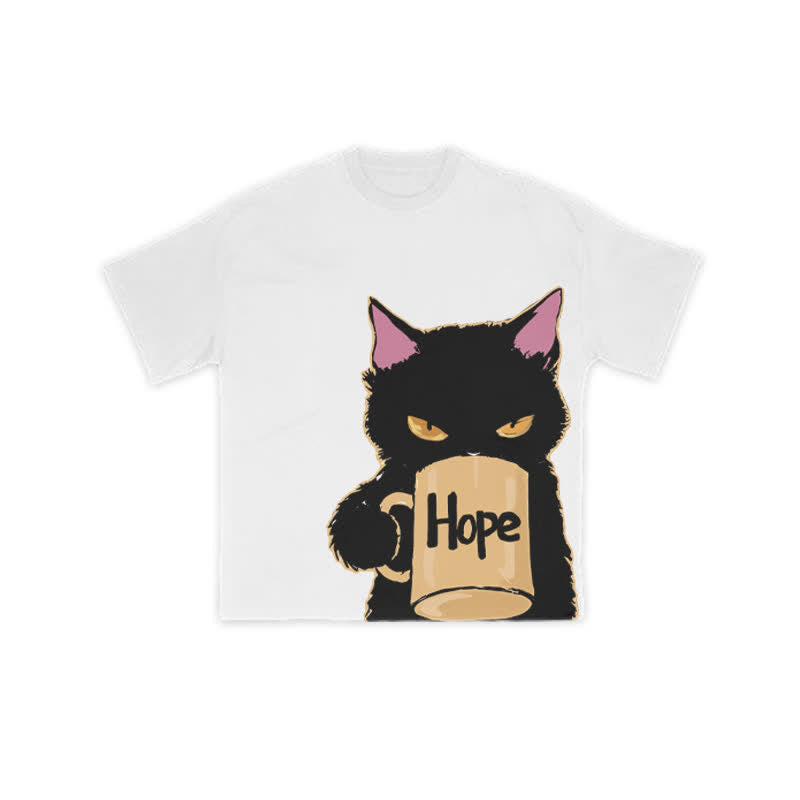 Unisex Hope Cat Art Print T-shirt