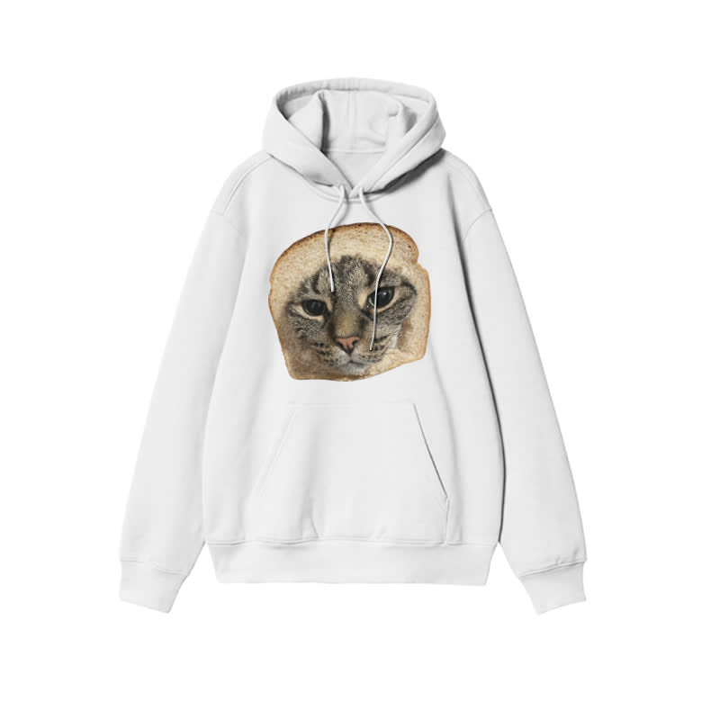 Unisex Toast Cat Print Hoodie
