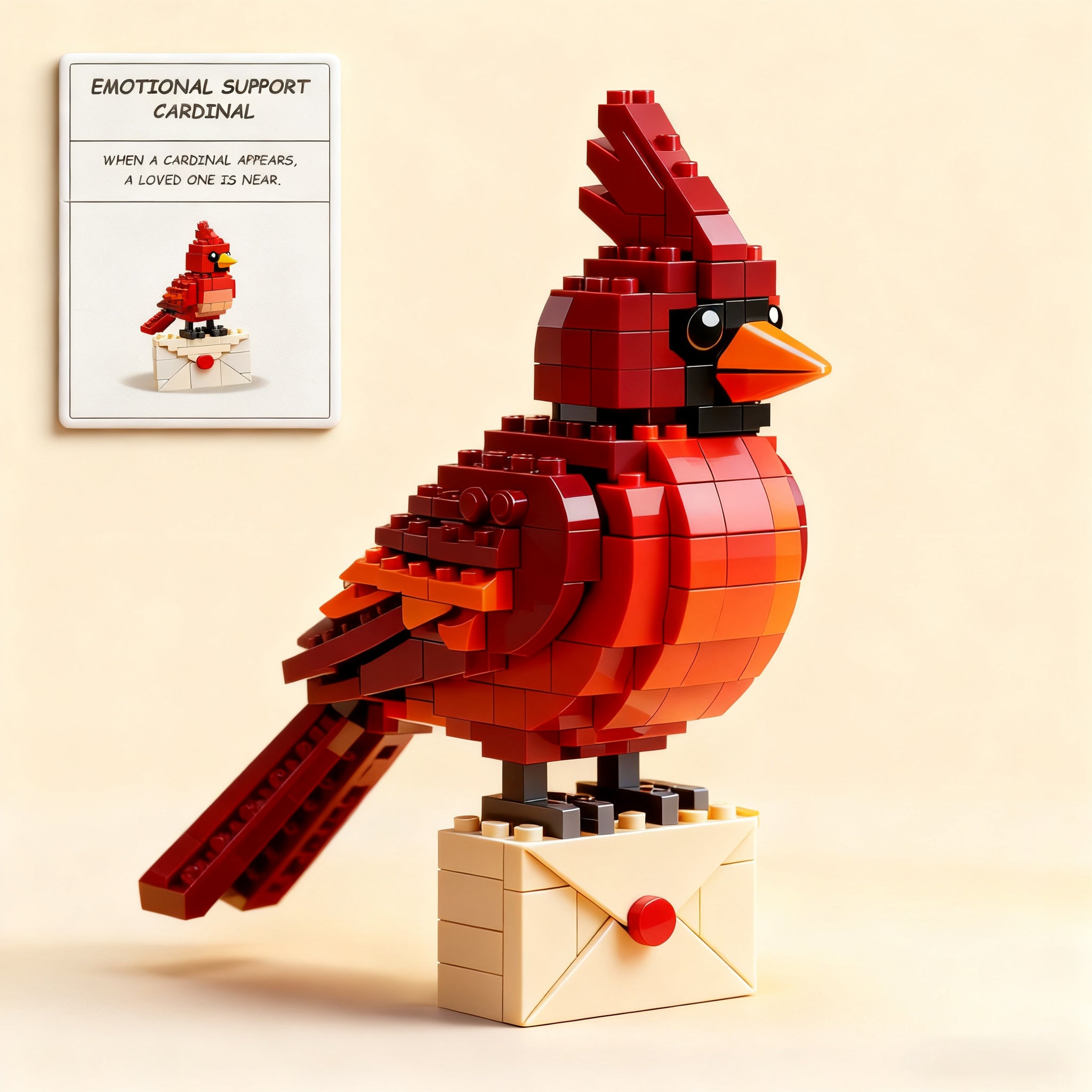 Emotional Support Cardinal Brick Set – PATTERN ANIMAL
