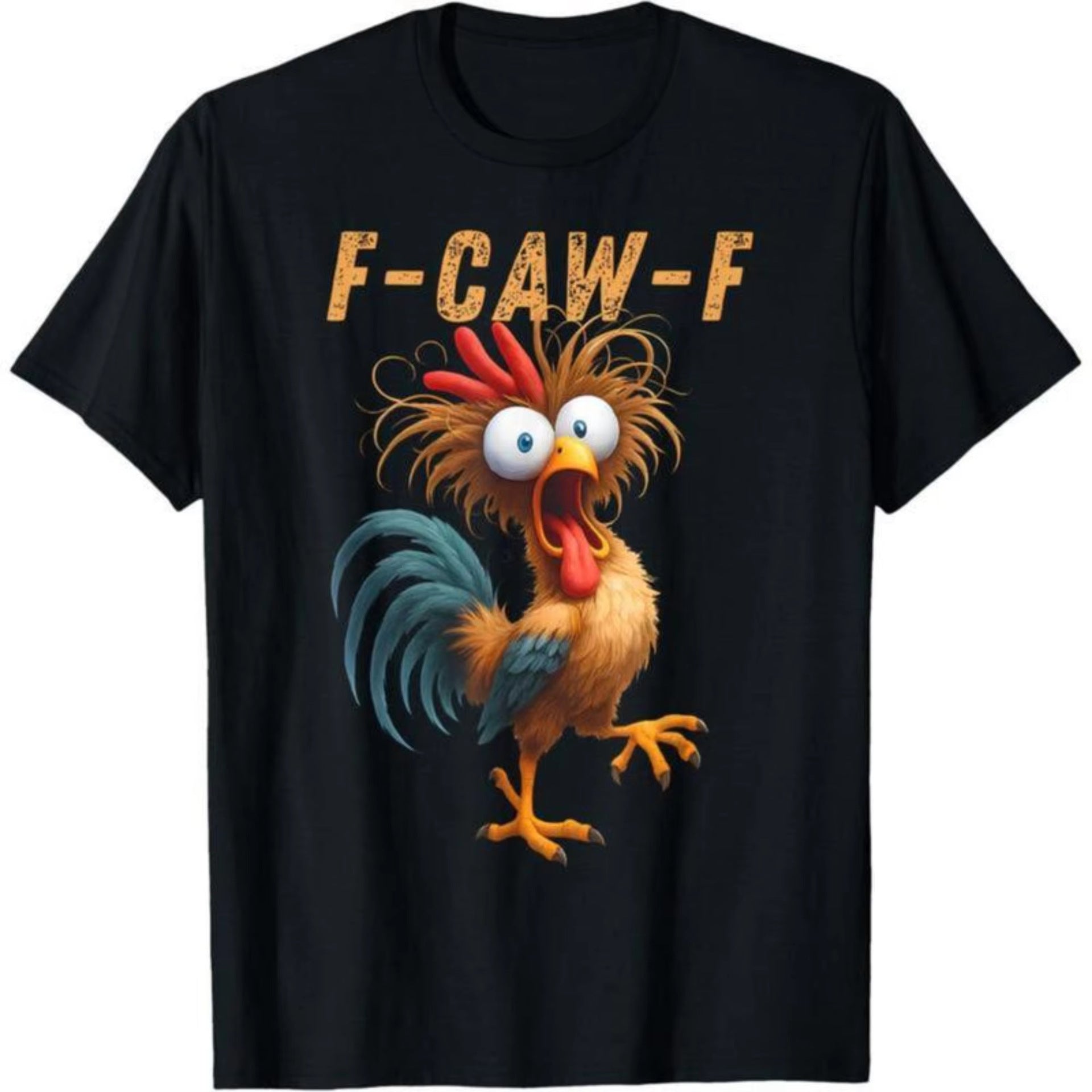 T-shirt rétro F-CAW-F Chicken Meme, imprimé animal amusant, style streetwear décontracté, t-shirt unisexe. 
