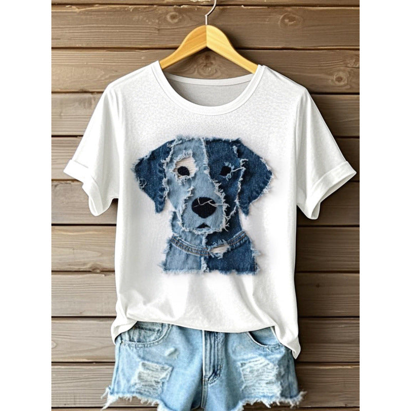 Women's dog lover crew neck t-shirt